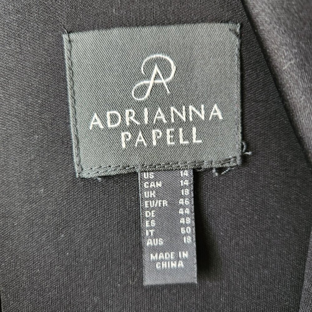 Adrianna Papell Black Tuxedo Dress Size 14 NWT - Picture 8 of 11